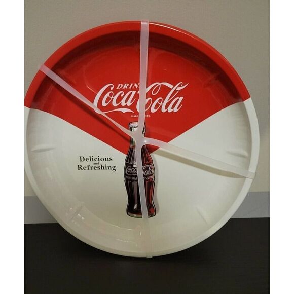 Coca-Cola 10" Tin Serving Bowl Plates Retro, Set of 3 Red and White - Picture 1 of 3